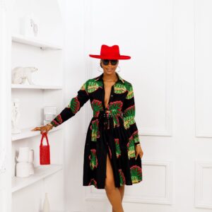 ELIZABETH AFRICAN PRINT DRESS [MULTICOLOR]