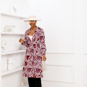 REGINA AFRICAN PRINT TRENCH JACKET [MULTICOLOR]