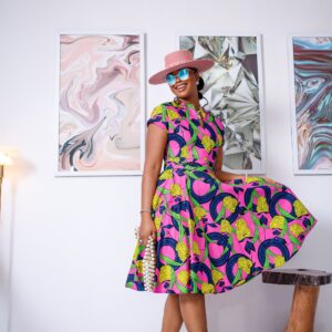 GINA AFRICAN PRINT DRESS [MULTICOLOR]